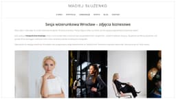Podgląd strony internetowej fotografa